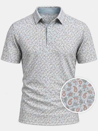Coastal Paisley Performance-Golf-Poloshirt