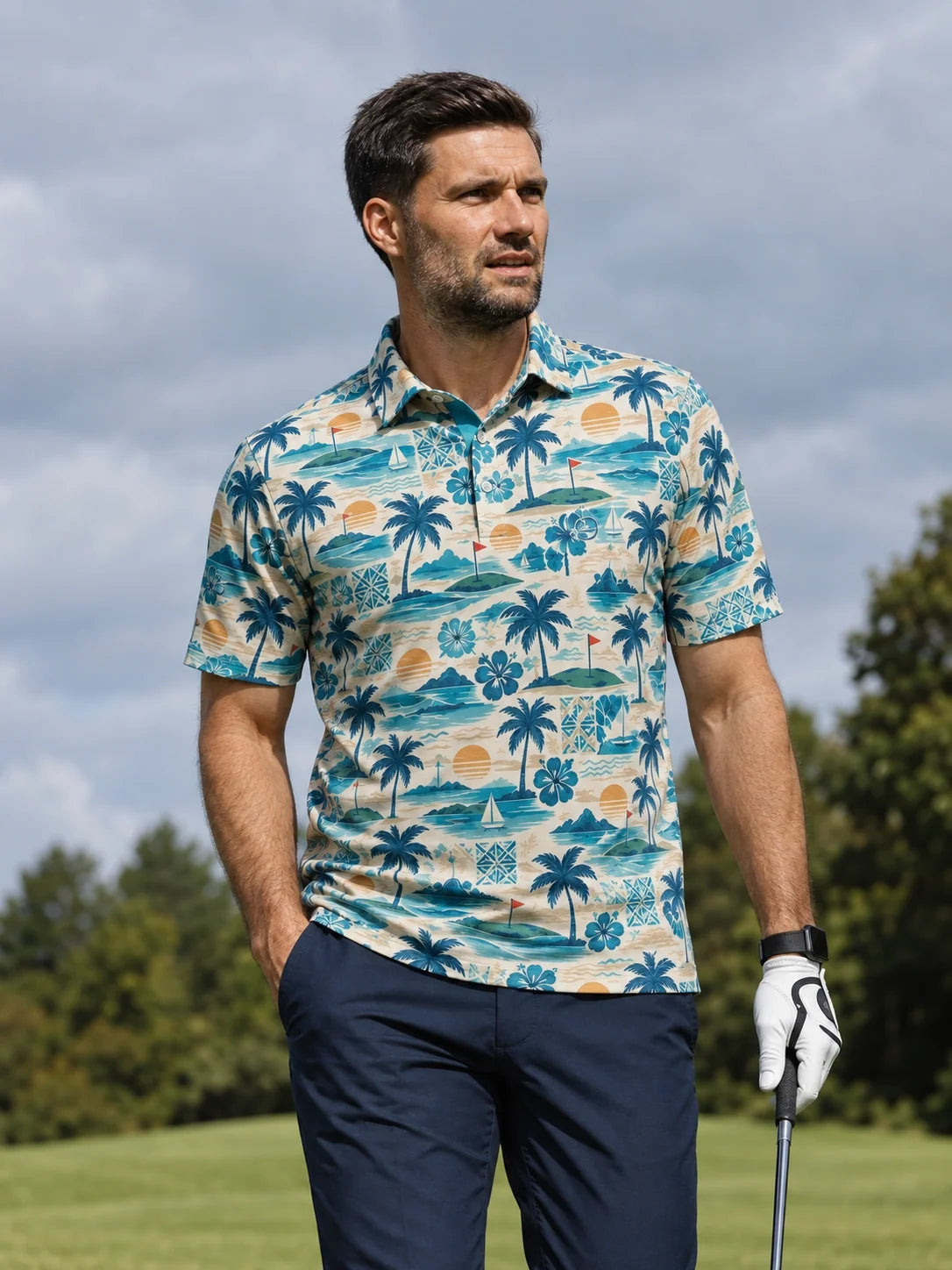 Coastal Escape Golf-Poloshirt