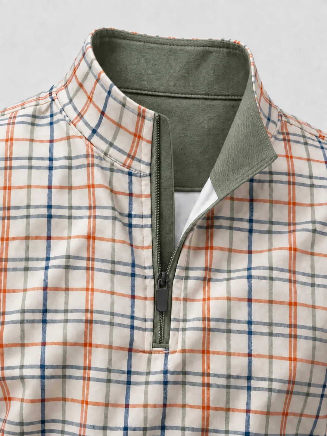 Harbor Check Golf Quarter-Zip-Pullover
