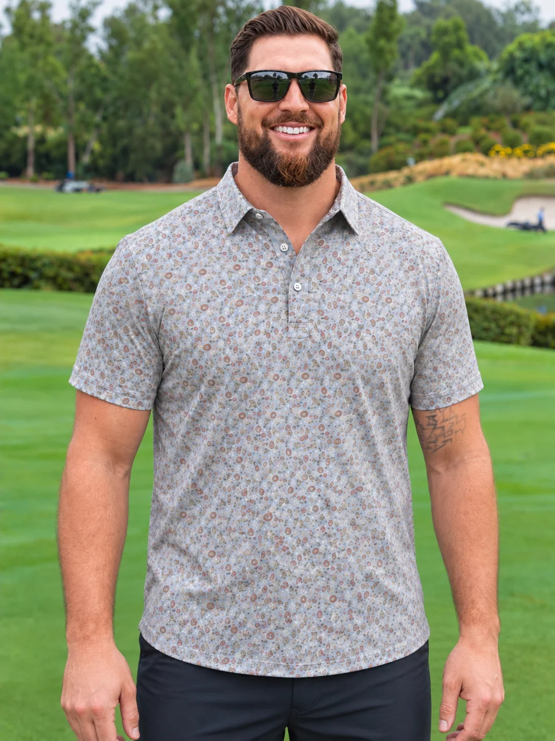 Coastal Paisley Performance-Golf-Poloshirt