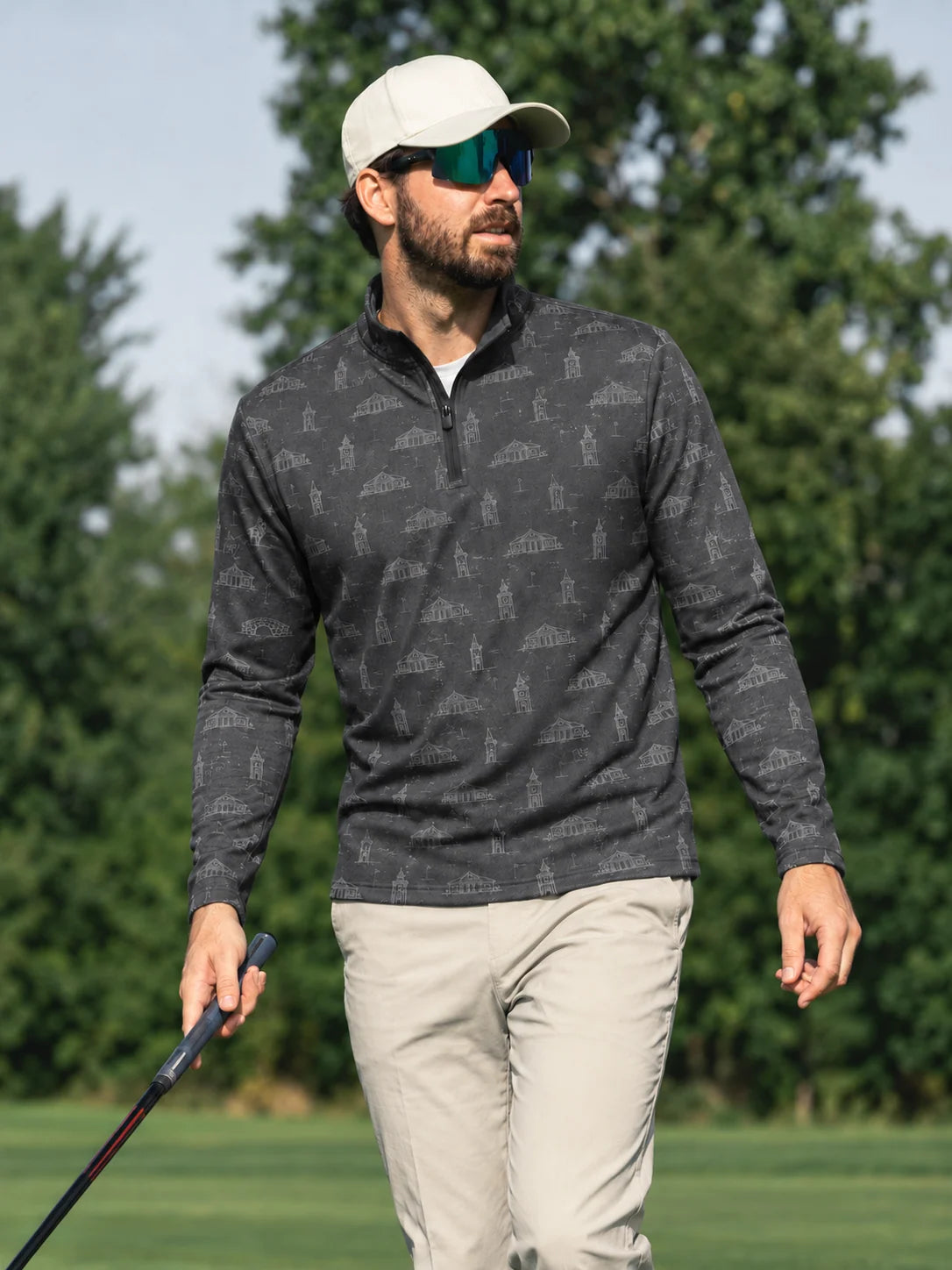 Heritage-Golfpullover mit kurzem Reißverschluss